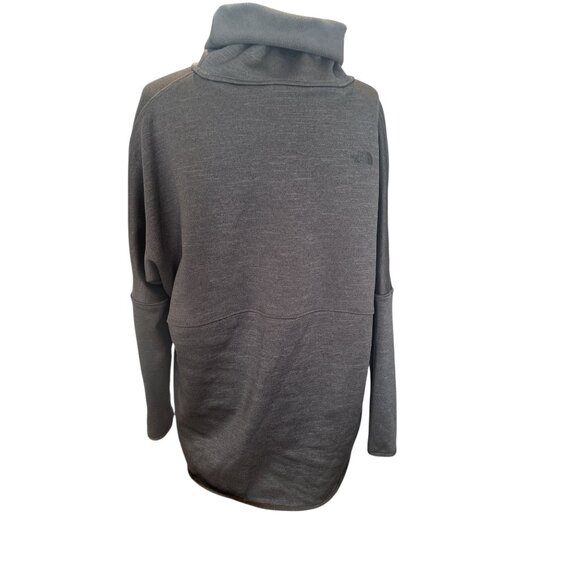The North Face Cowl Neck Pullover Sweatshirt Women’s M/L Gray Funnel Neck Cozy - Picture 4 of 12